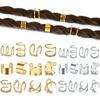 24 Pcs Gold Silver Hair Braids Dreadlock Non-Piercing Ear Clip Beard Beads Cuffs Clip Hair Accessories Styling Fashion Jewelry Gift Toos for Women