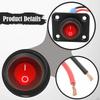 Rocker Switch Panel Mount Pre Wired on Off Toggle Screw Mounting Waterproof for RV Truck