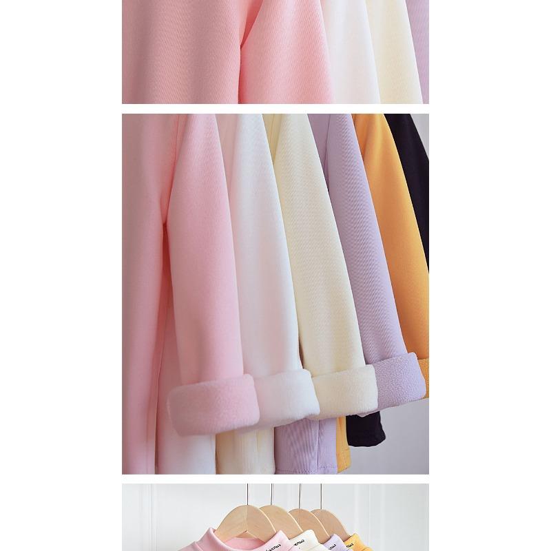 Unisex Kids Thickened Half Turtleneck Long Sleeve Warm Winter Base Shirt