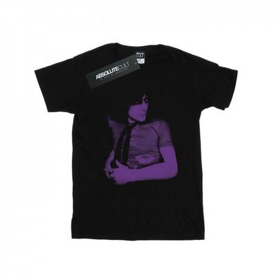 Camiseta masculina roxa com retrato de Syd Barrett