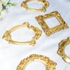 Mini Gold Picture Frame Victorian Small Resin Antique Photo Frame Tiny Baroques Ornate Frame Without Glass or Backing