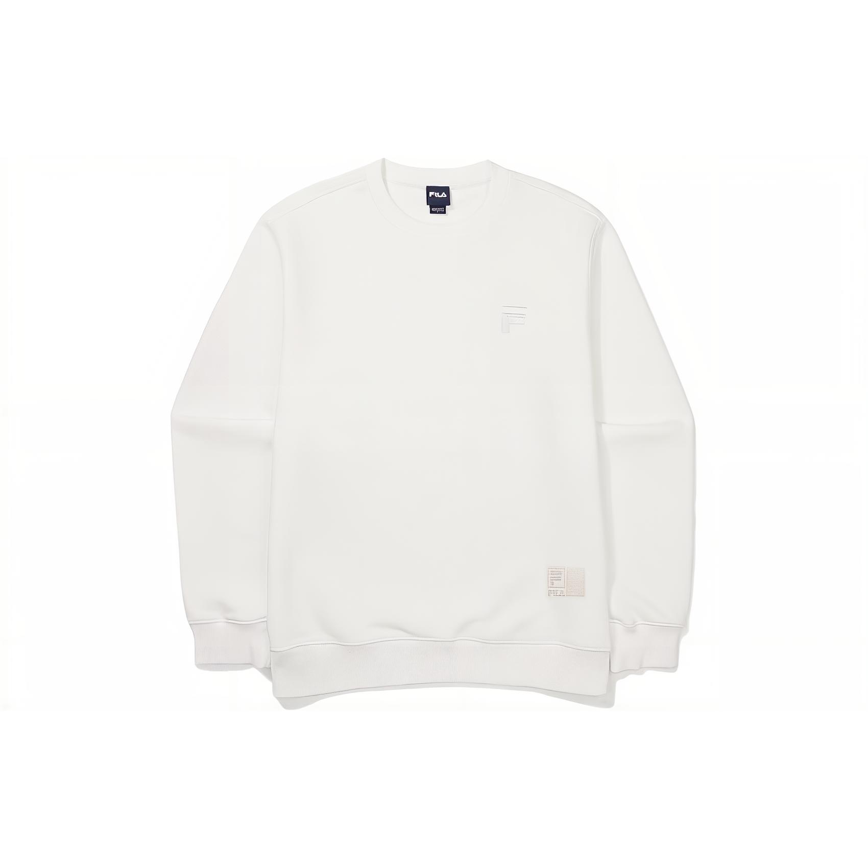 FILA Sweatshirts Unisex White Crew Neck Moderate Regular FS2POF3101X-OWH 95