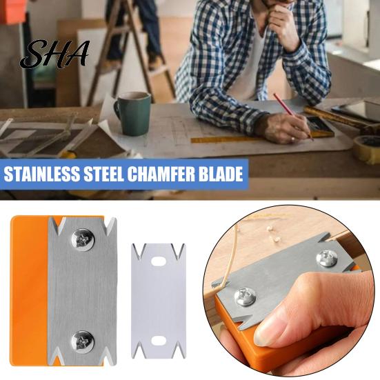 Holzbearbeitung Fasenwerkzeug Kantenanleimer Trimmer, Mini-Kantenanleimer & Schneider, Edelstahlklinge Furnierschneider für Holzbearbeitung, Langlebiges Holztrennen