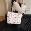 Cute and sweet printed tote bag women's large-capacity new literary portable women's bag commuting class shoulder bag