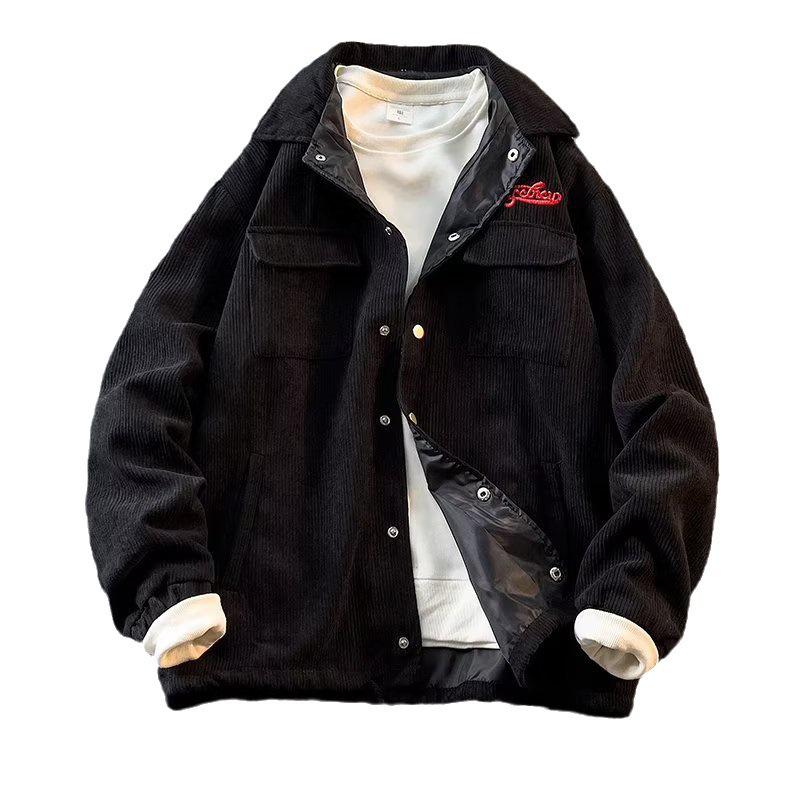 Men's 2023 Corduroy Jacket: Retro American Workwear Style for Spring & Autumn