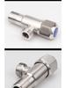 304 Stainless Steel Angle Valve for Cold/Hot Water, Universal 4-Point Household Stop Valve for Water Heaters and Toilets