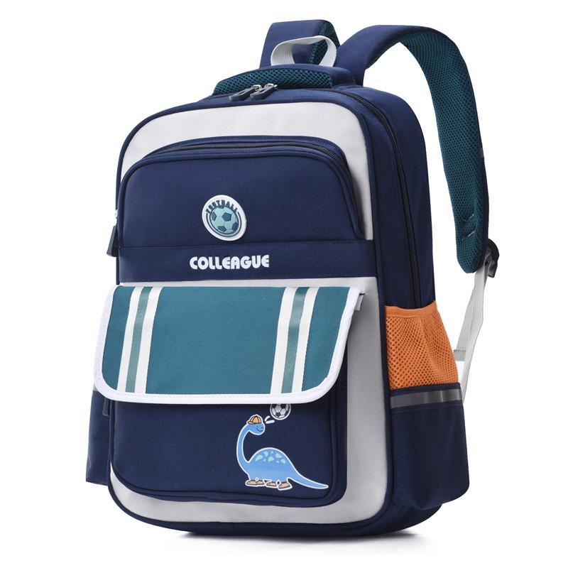 Versatile Unisex Cartoon Animal Print Backpack For Elementary Students With Comfortable Curved Shoulder Straps