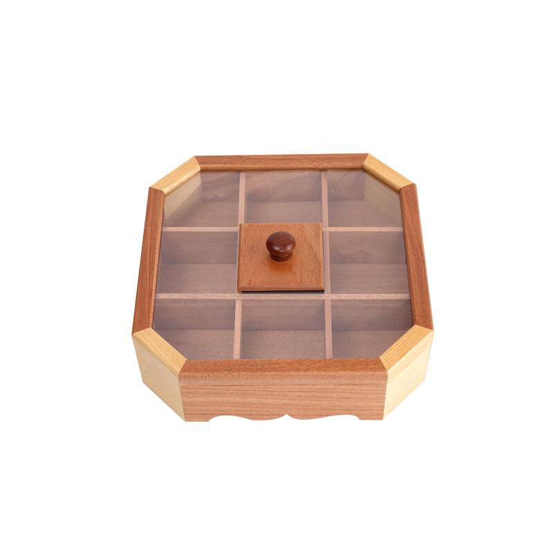 Wooden Chinese Style Divided Dried Fruit Box