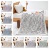 2D Digital Printed Cover Blanket Elegant Vintage Floral Thickened Lamb Fleece Crystal Plush Blanket