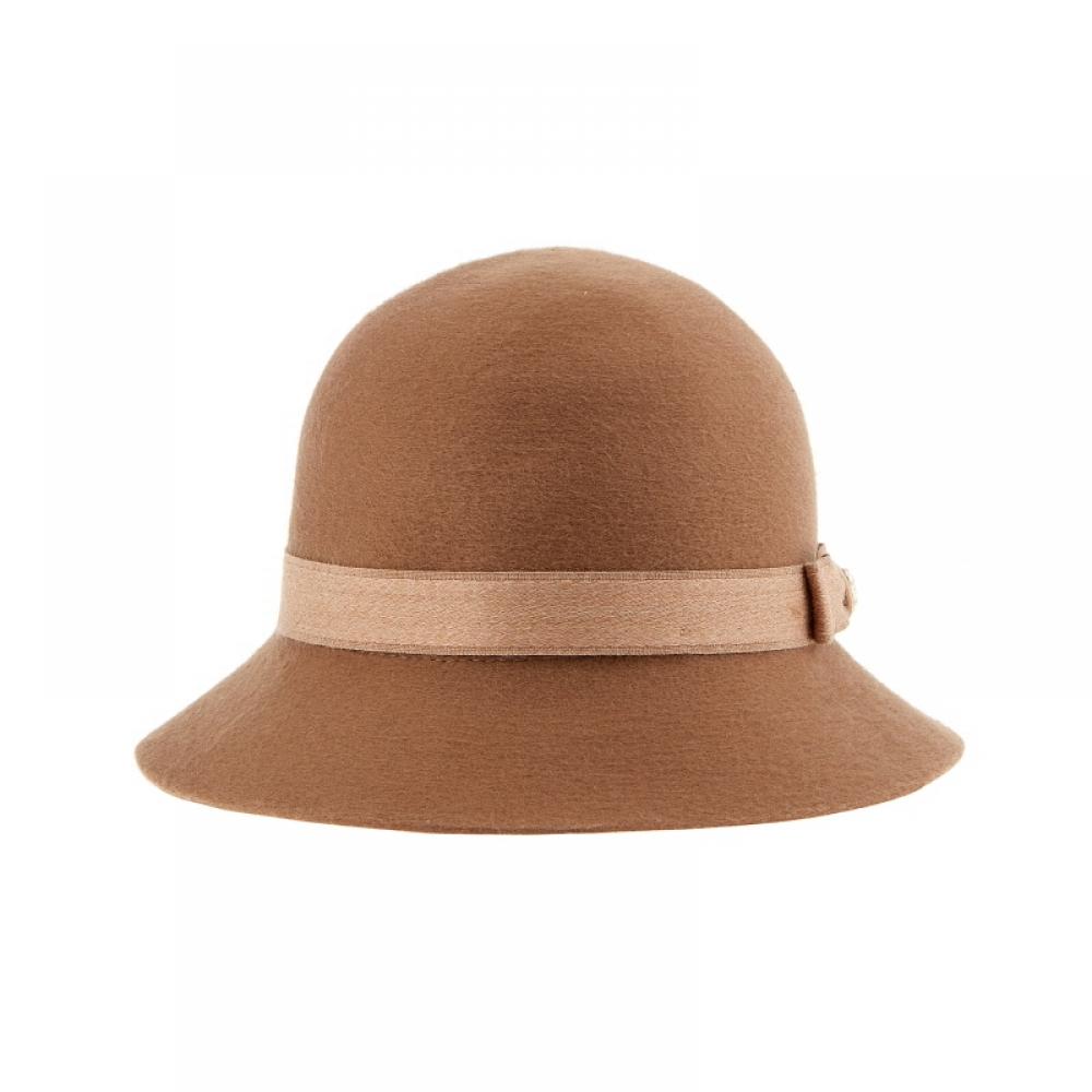 Helen Kaminski Hat51463 Ca Alfreda 6 Camel Ribbon Cashmere Cloche Bucket Hat