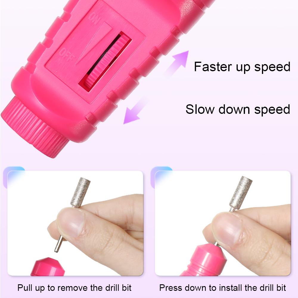 6 In 1 Electric Nail Drills Kit Remove Polisher Manicure Portable Nail File Nail Drill Equipment  Pen Tools Machine