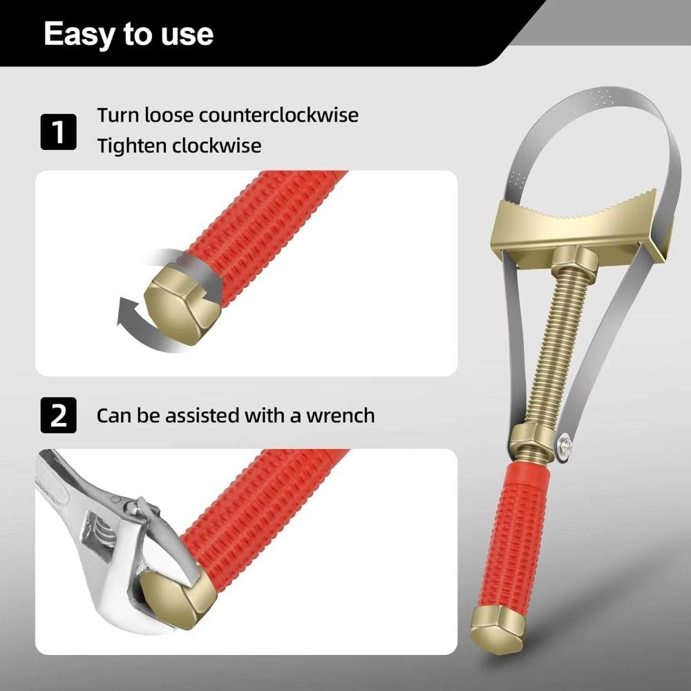Heavy Oil Filter Removal Tool Anti-slip Oil Filter Removal Wrench  For Trucks Excavators