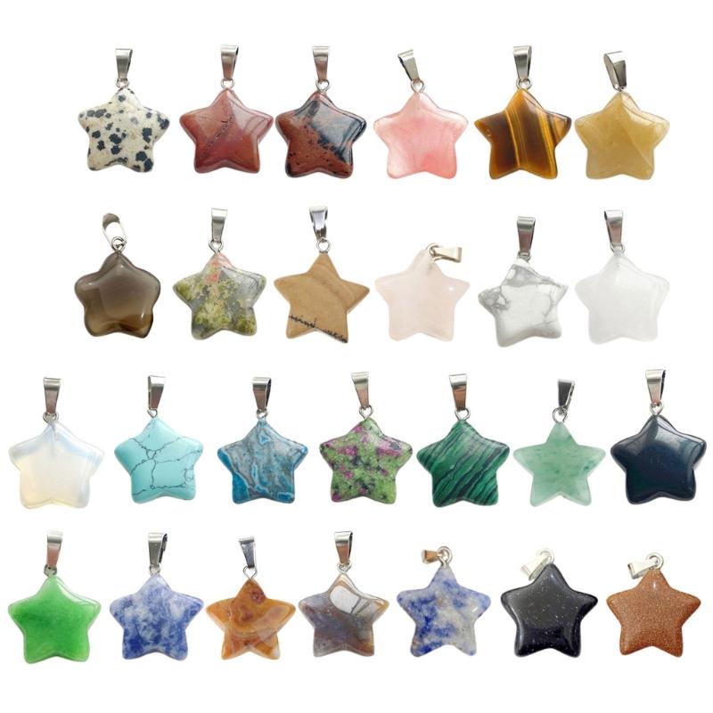 Star Pendant Star Charm Fashion Jewelry Accessory Natural Stone Material Jewelry Findings Perfect Gift for Women Girls