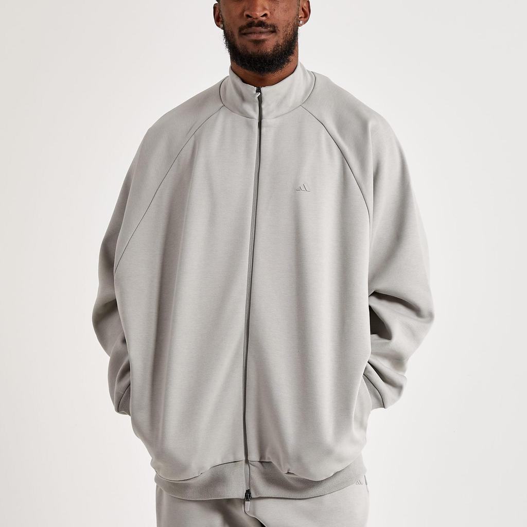 adidas Originals Basketball Chapter 1 Solid Logo Print Sports Jacket Unisex Jacket Gray HN9269