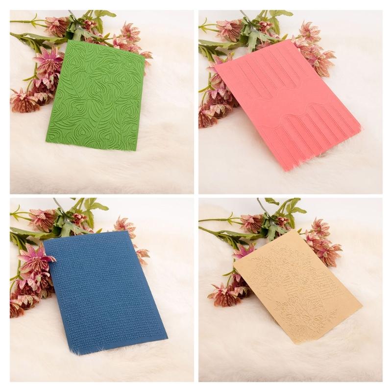Textured Embossing Folder Paper Craft Decorative Embossing Stencils Textured Scrapbooking Templates for Card Making