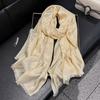 Moda Primavera ed Estate Sciarpa di Seta di Alta Gamma Stampa Sciarpa Antipolvere Sciarpa da Donna Sciarpa in Filato di Seta Dorata Cotone Tencel Sciarpa