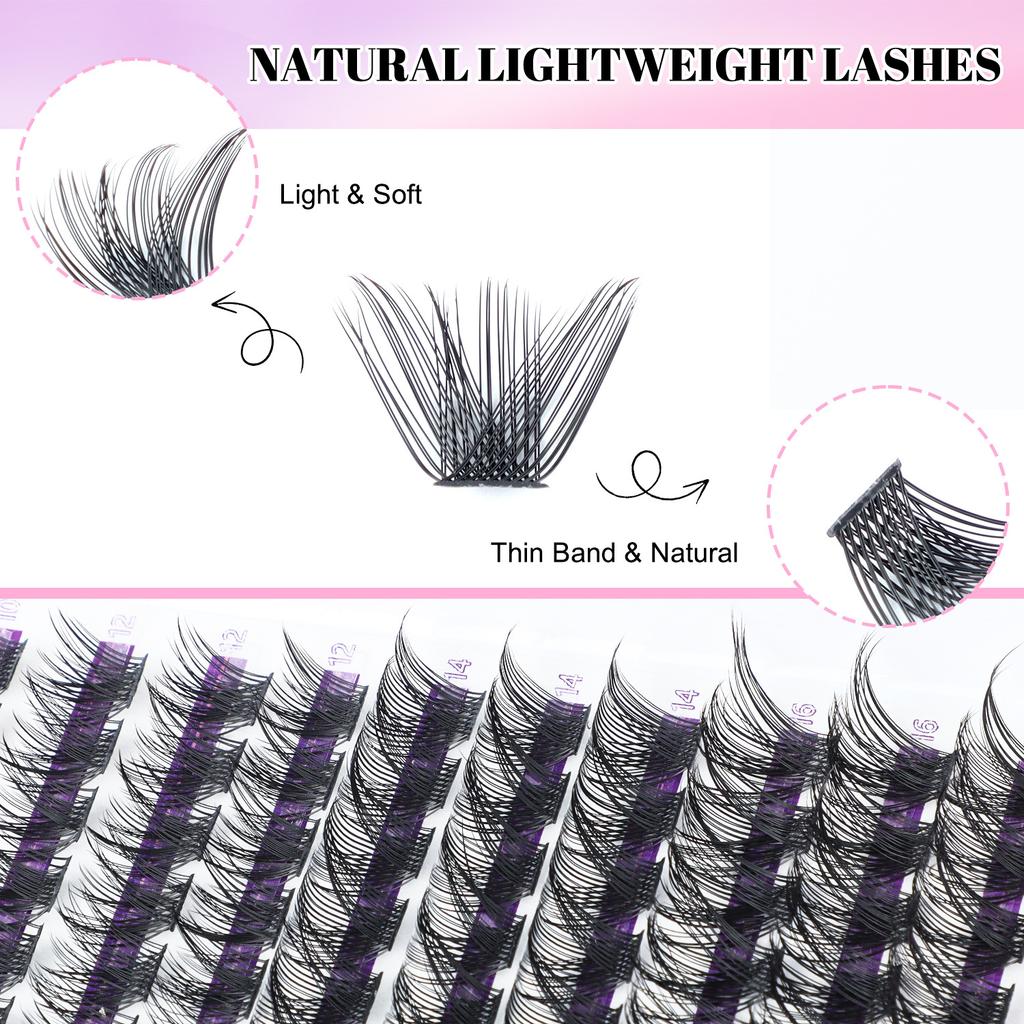 Single Tuft Of Hair Diy False Eyelash Extension Set 10-16Mm Eye Eyelash Curl Simulation