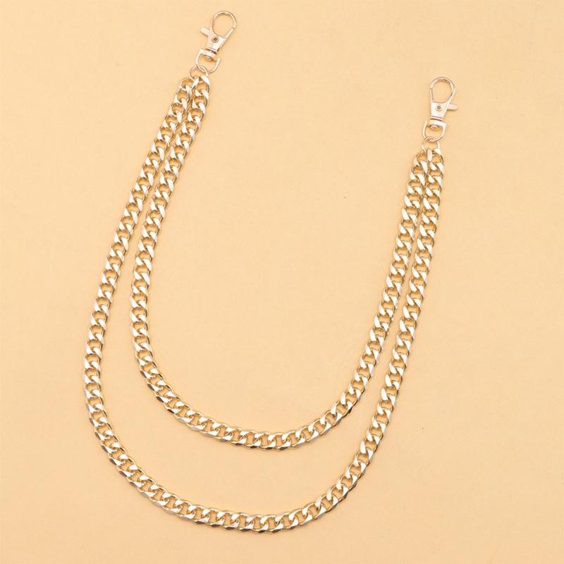 Waist Chain for Men Women Boy Girls Punk Wallet Keychain Belt Metal Jeans Pants Chain with Secure Clasp Accessories