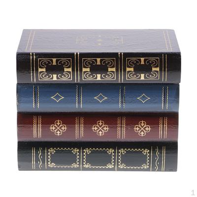 Vintage Book Shape Jewelry Treasure Chest Holder Case Box , S, As Described