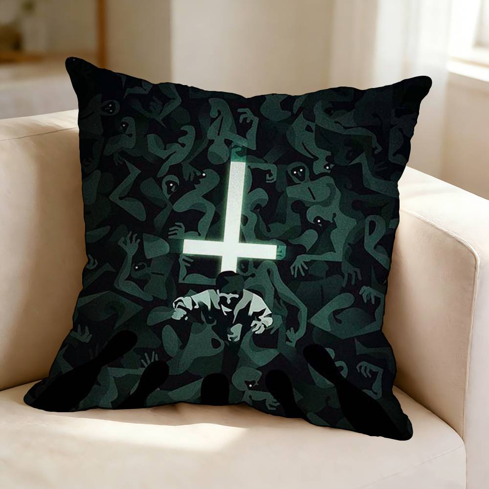 The Horror Game Series OOutlastt  Square DoubleSided Printed Pillow Case Bedroom Bedside Pillow Sofa Cushion Cover