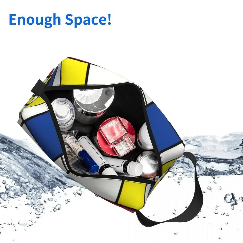 Cestovní Piet Mondrian Minimalistický De Stijl Toaletní taška Móda Moderní umění Organizér na make-up a kosmetiku Krása Úložný prostor Pouzdro Dopp Kit