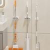 2pcs Self-Adhesive Mop Holder Wall Mounted Mop Brooms Organizers Cleaning Tool Holder for Laundry Room, Bathroom, Garage