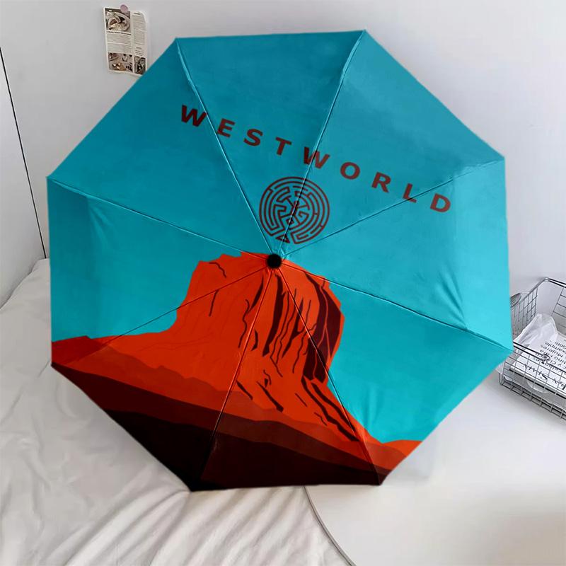 

1 PC Automatic Folding Umbrella - Cartoon Pattern, Portable & Foldable Design with 55 Ribs, Christmas Birthday Gifts