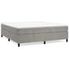 VidaXL Spring Bed Base Light Grey 160x200 Cm Velvet3121126