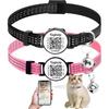 2-Pack Reflective-Breakaway Cat Collars with Bells with QR Code Name Tag, Cat ID Tag Personalized,Smart ID Tag Cat Collar,Ideal for Girl Cats Male