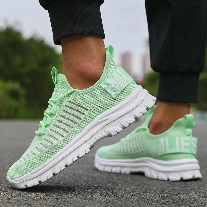 Non-slip Men's Summer Sneakers Comfortable Breathable Couple Running Shoes Women Tenis Sports Shoe White Walking Man Sneakers