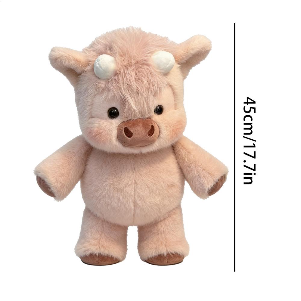 45CM Simulation Cattle Animals Plush Toys Cartoon Milk Cow Plush Doll Soft Stuffed Sweater Cow Pillow Home Decoration Toy