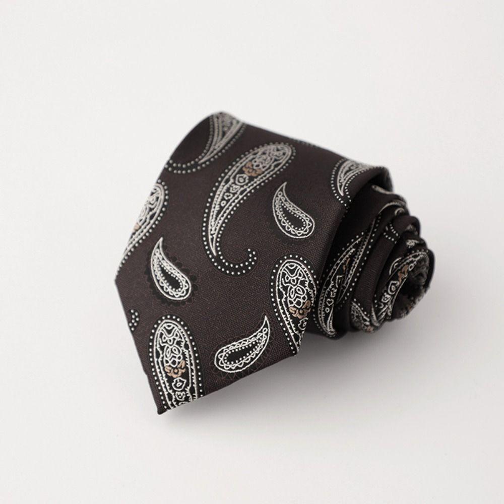 Jacquard Pattern Striped Tie 8CM Men Cravat Gentleman Shirt Necktie  Business