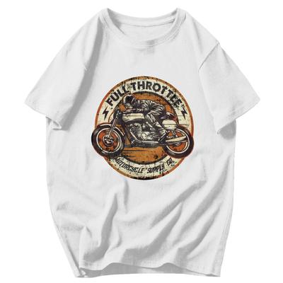 Men T Shirt Vintage Motorcycle Biker Streetwear Idea Y2K Graphic Quality Unisex Tops T Shirts
