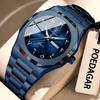 Luxury Fashion Men's Clock Waterproof Week Date Male Watch Quartz Stainless Steel Business Watches