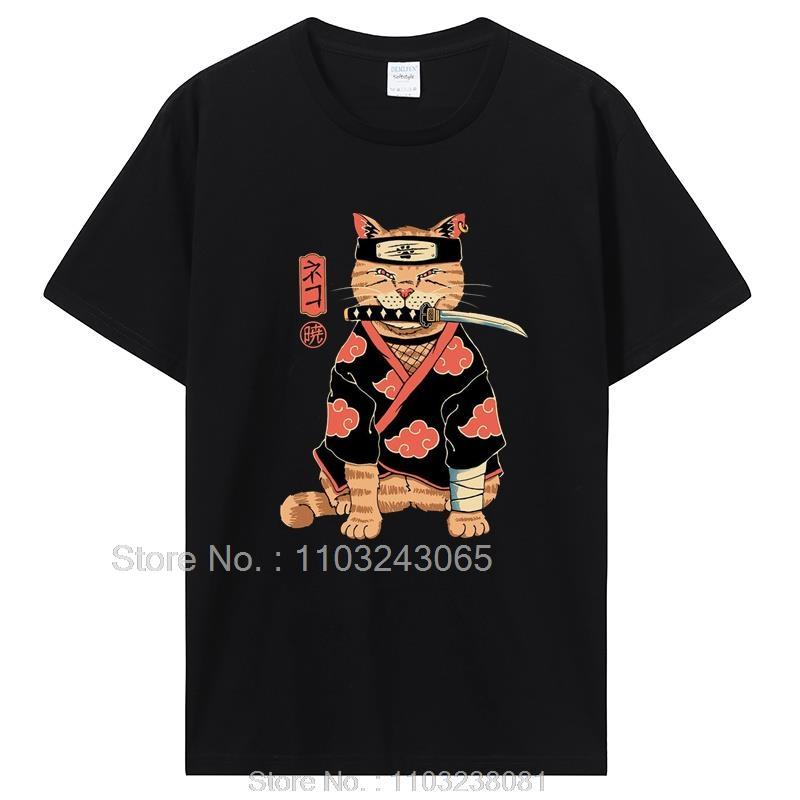 Catana In Edo Nekoffee Kawaii Harajuku Oversize T Shirt Cotton Cat Anime Tshirt Japanese Summer Short Sleeve Tshirt