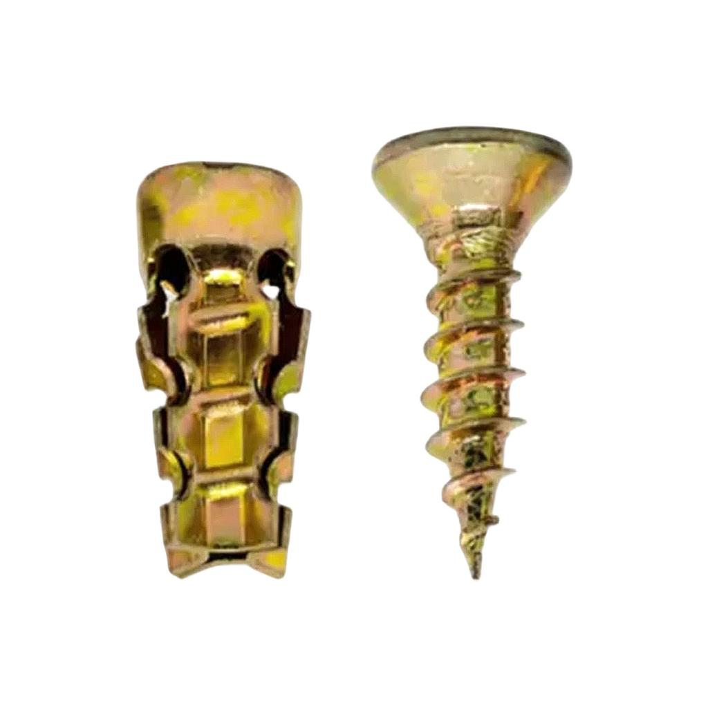 Short Expansion Screw Set for Cabinet Door Hinge Repair and Installation Suitable for Stone Tile Partition and Furniture Board Use