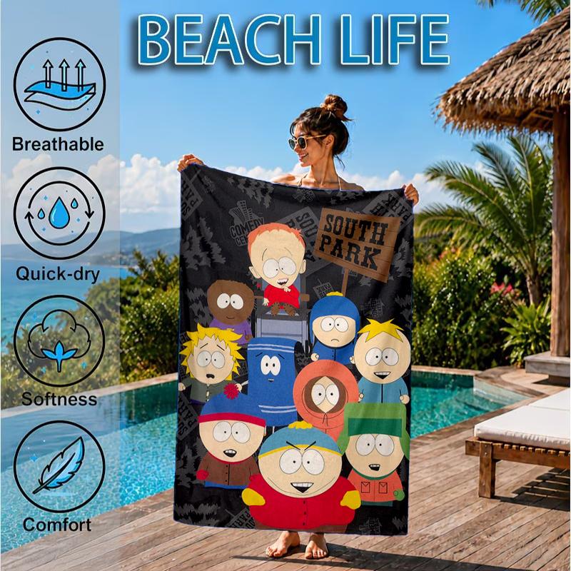South Friends Adventure Beach Towel, Microfiber Beach Towel, Perfect For Pool, Beach, Travel, Home Decor Beach Party Fan Gifts
