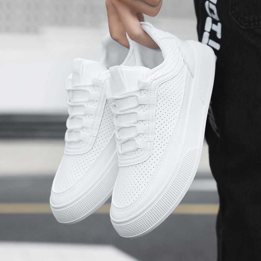 2025 neuer Plattform-Trend Sommer atmungsaktive Herrenschuhe Jugend Board Schuhe Schnürschuhe Casual Herren weiße Schuhe