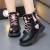 Spring and Autumn Girls' Ankle Boots Double Zip Beautiful Princess Non-slip Boots Girls' Martin Boots