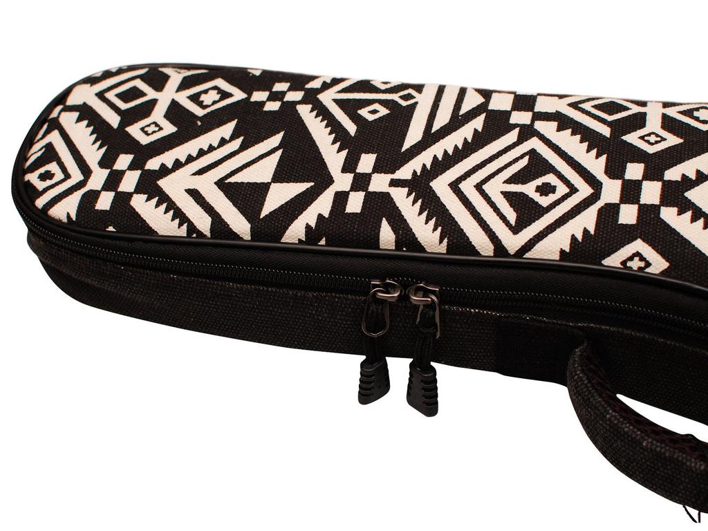MUSIC FIRST Original Design Cotton Vintage Style "Aztec" Ukulele Case (21-inch Soprano, Aztec)