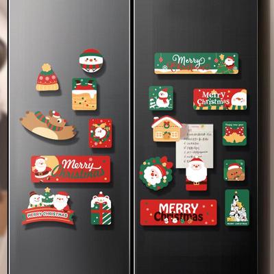 3D Christmas Fridge Magnets: Santa, Tree, Snowman & Reindeer