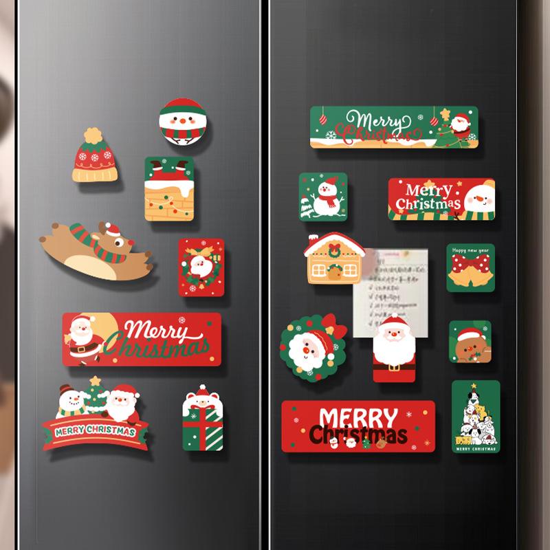 3D Weihnachts-Kühlschrankmagnete: Weihnachtsmann, Baum, Schneemann & Rentier
