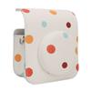 Instant Camera Bag with Adjustable Shoulder Strap PU Colored Dots Detachable Top Cover Instant