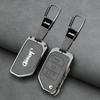For Jeep Zinc Alloy Leather 2 3 4 Buttons Car Key Case Cover For Jeep Gladiator JT Sahara JLU Wrangler JL Rubicon 2018 2019 A
