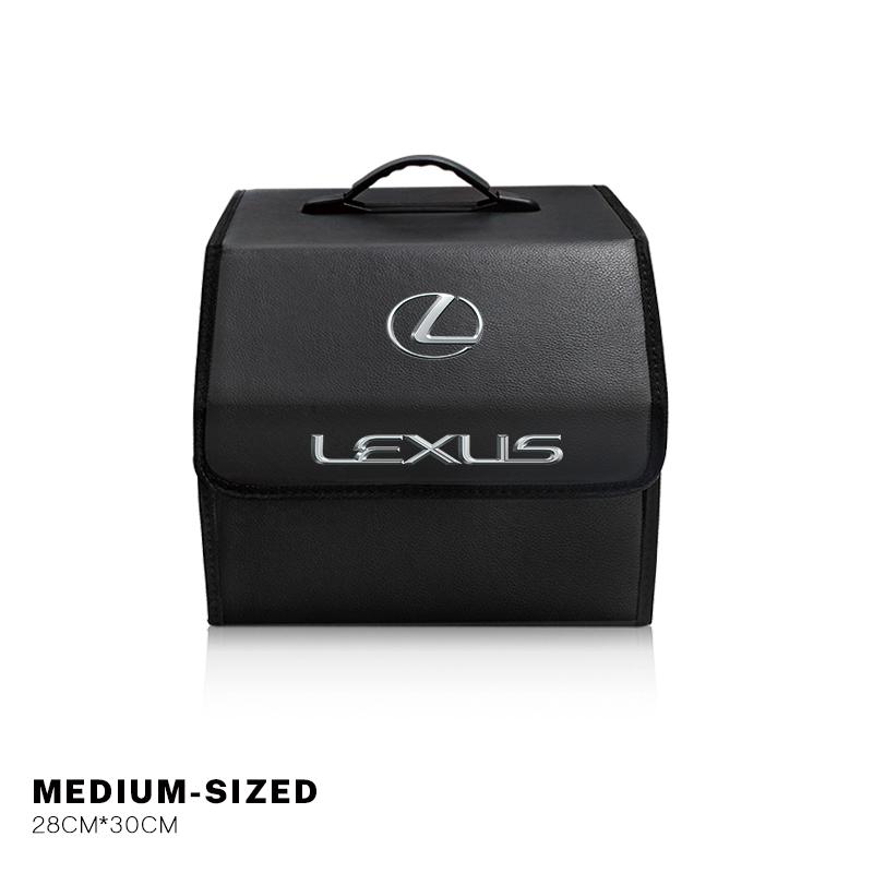 Auto Kofferraum Leder Aufbewahrungsbox Faltbar Auto Organizer Tasche Für Lexus F SPORT GS GX IS LS LX CT LC LBX NX RX 350h 450h ES UX 300e