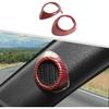 Jimen Compatible with Ford Mustang 2015-2018, 2PCS A-Pillar Speaker Cover Trim Ring (Carbon Fiber)