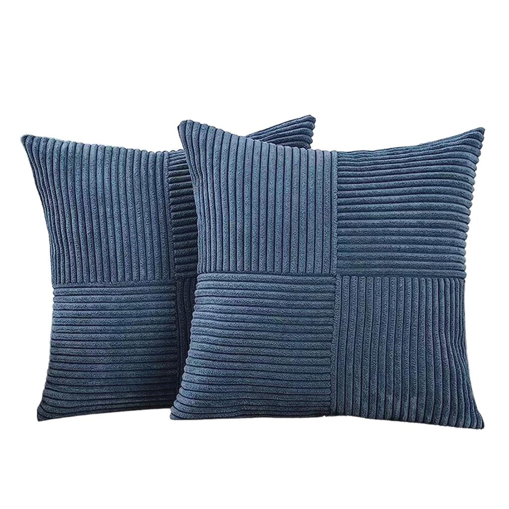 Corduroy Throw Cover - Color Design for Living Room Sofa Cushion