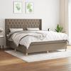 VidaXL Divan Bed with Mattress Taupe 160x200 Cm Fabric - Model 3132245