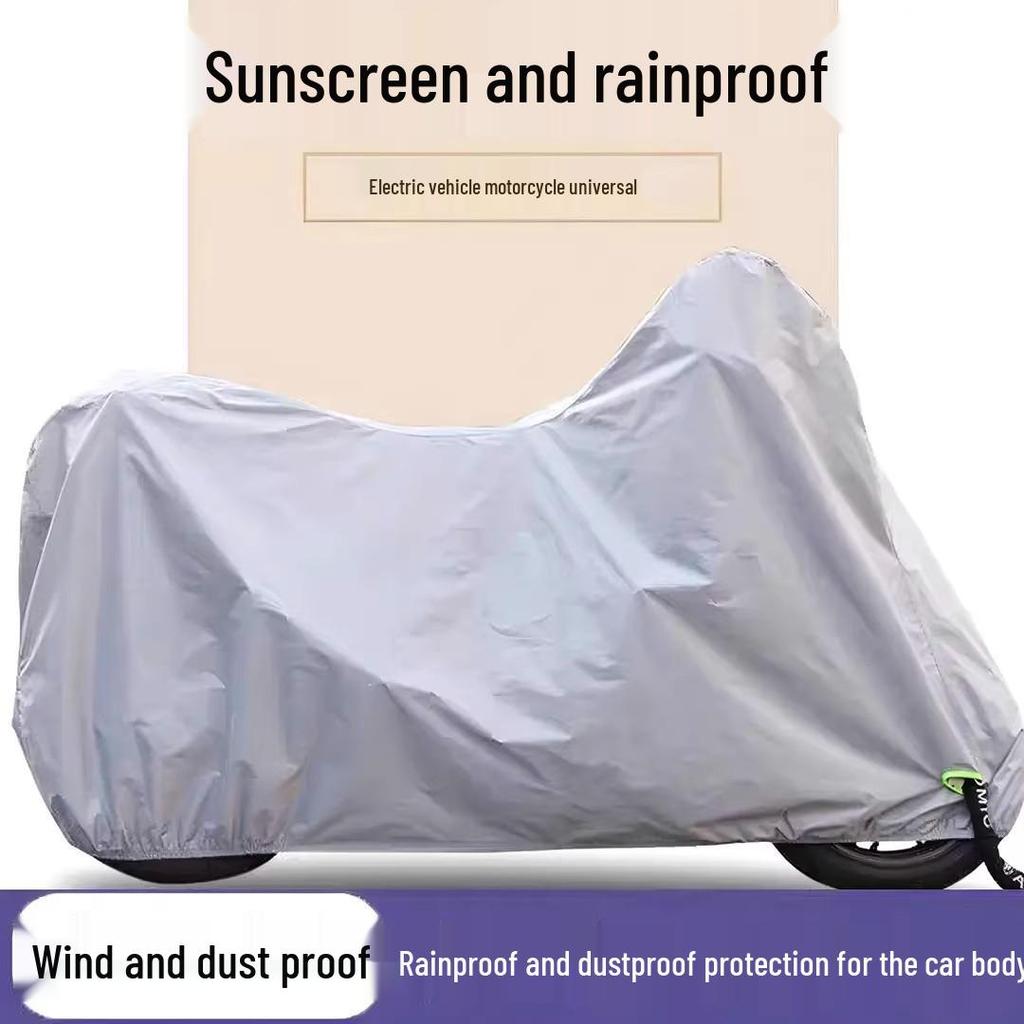 Universal Sun & Rainproof Motorcycle Cover - Thickened Oxford Cloth for Electric & Battery Vehicles