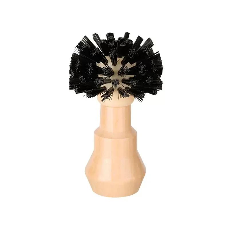 Espresso Kaffee Reinigungsbürste Barista Kaffee Siebträger Reinigungsbürste Kaffee Zubehör Kaffee Reinigungsbürste Werkzeug Holzgriff